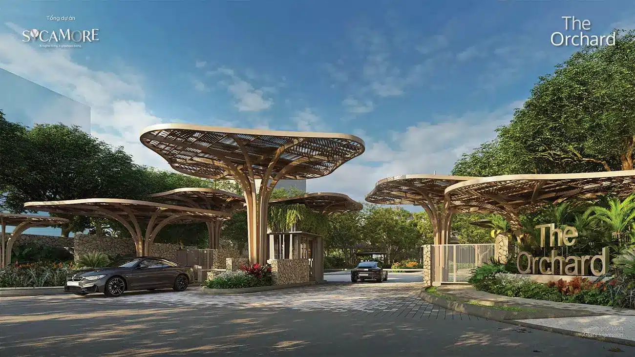 Cổng vào phân khu The Fullton tại Vinhomes Ocean Park 3, nơi mang đến không gian sống đẳng cấp và hiện đại.
