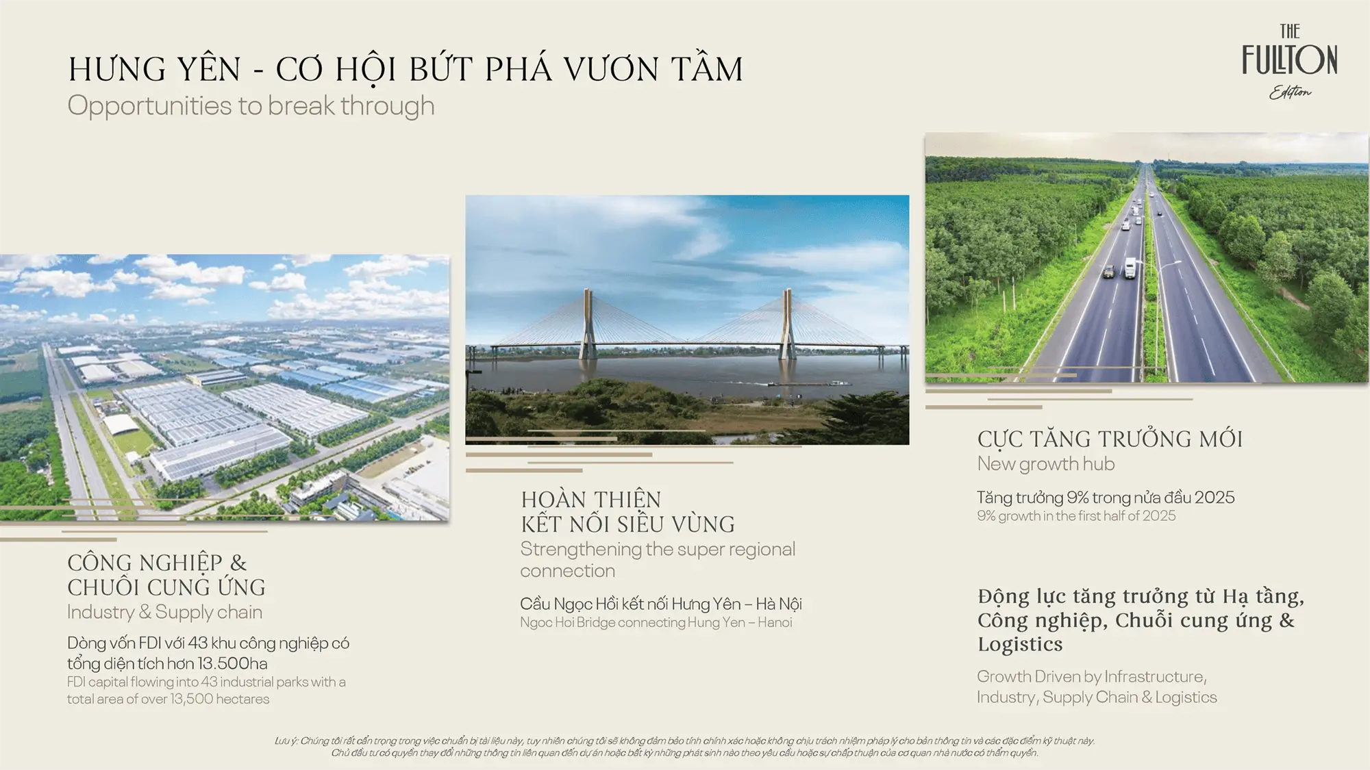 Động lực tăng trưởng từ hạ tầng, công nghiệp và logistics giúp The Fullton trở thành tâm điểm đầu tư tại vùng kinh tế mới Động lực tăng trưởng từ hạ tầng, công nghiệp và logistics giúp The Fullton trở thành tâm điểm đầu tư tại vùng kinh tế mới