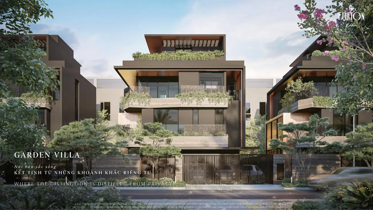Biệt thự hiện đại The Fullton tại Vinhomes Ocean Park 3, kết hợp thiết kế thông minh và tiện ích cao cấp.