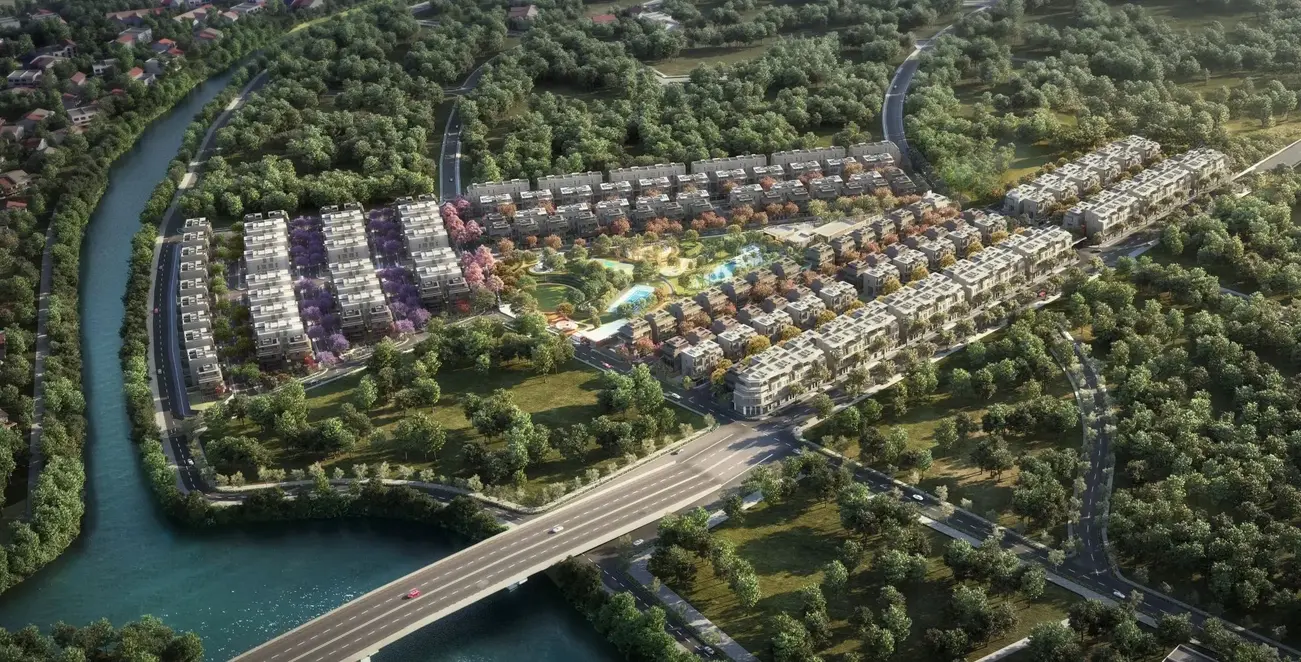 Quy hoạch tổng thể của dự án The Fullton, một khu đô thị khép kín, tích hợp không gian xanh và tiện ích đẳng cấp.