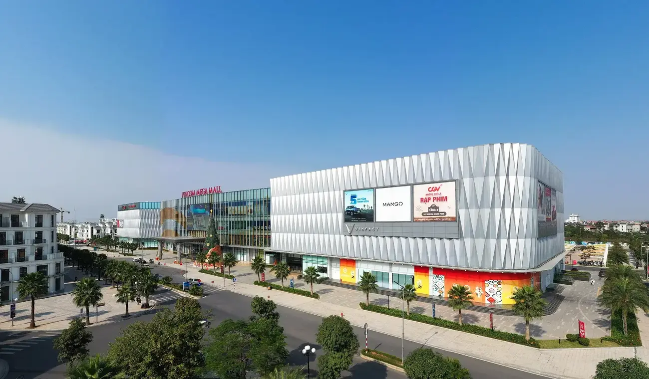 Trung tâm thương mại Vincom Mega Mall tại Vinhomes Ocean Park – điểm đến mua sắm hiện đại và tiện ích.